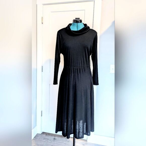 Dresses & Skirts - Vintage Byer Too! Juniors sz 5 dress black witchy cowl neck 3/4 sleeve witchy